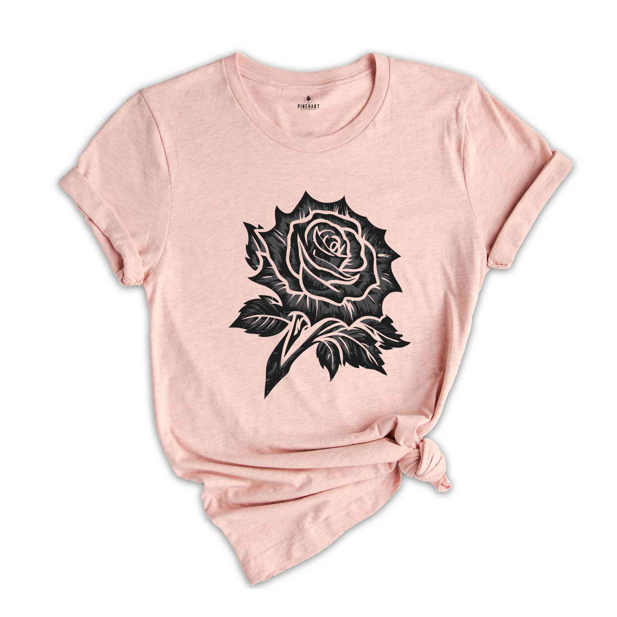 Asymmetrical Rose  Shirt - Mustard