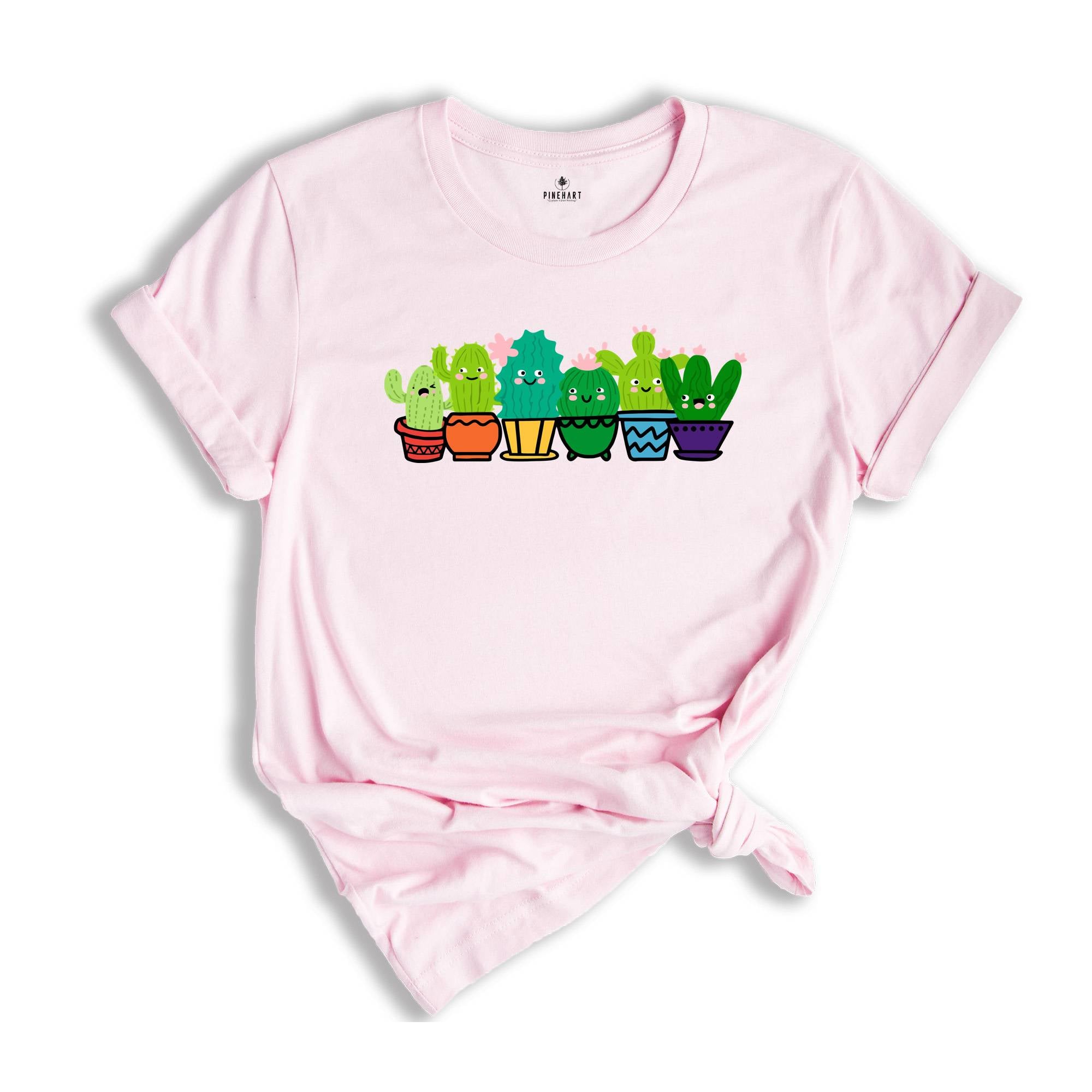 succulent clothing Cactus Lgbtq Pride Shirt, Succulent Lgbtq Shirt, Colorful Cute Cactus LGBT Gift, Subtle LGBT Pride Outfit, Bisexual Pride Shirt Pink / L