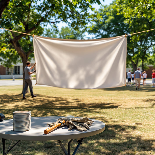 How a Custom Vinyl Banner Anchors an Outdoor Event Space