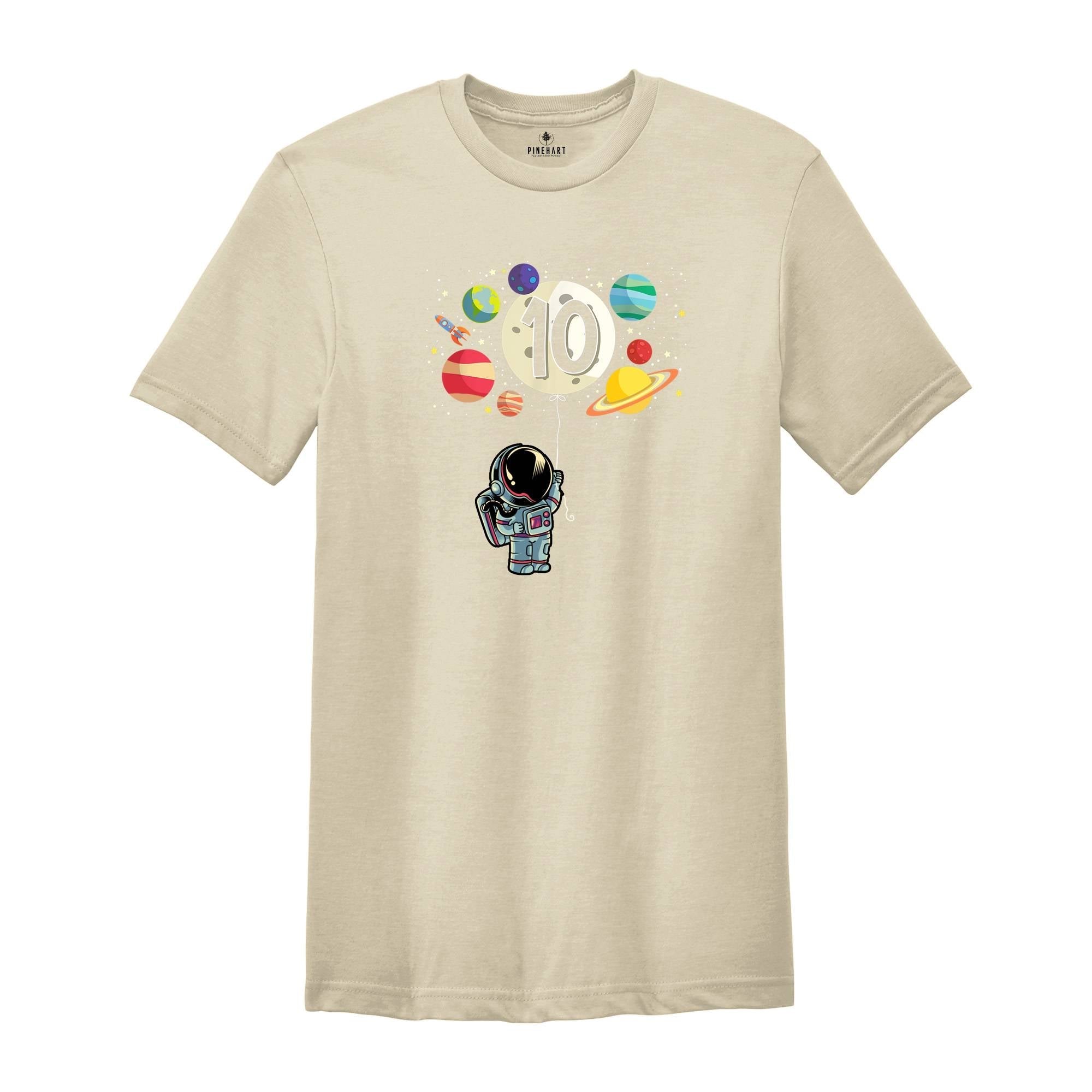 10th Birthday Shirt, Astronaut Party, Space Birthday Party, Birthday Boy Gift, Space Birthday Shirt, 2015 Birthday Gift