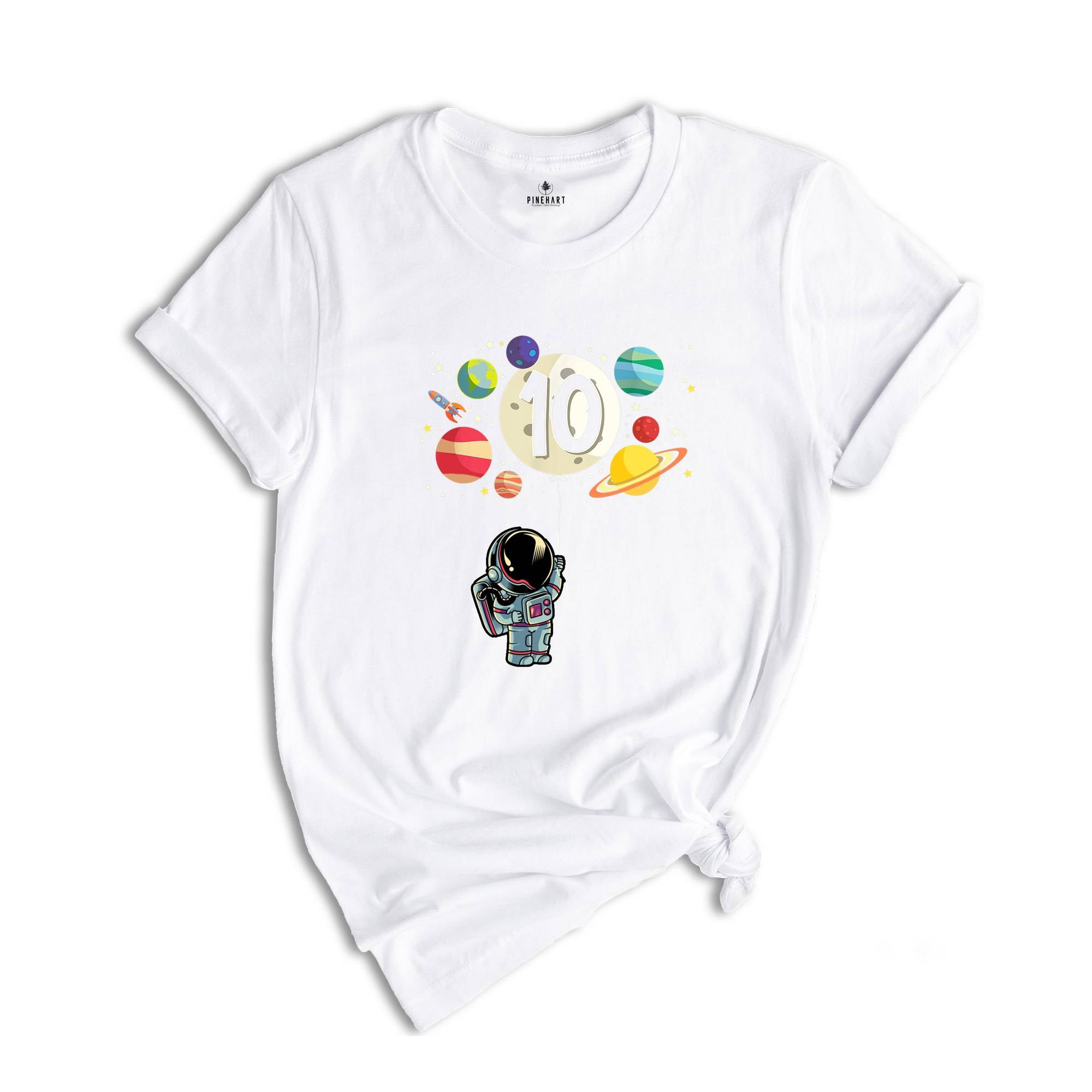 10th Birthday Shirt, Astronaut Party, Space Birthday Party, Birthday Boy Gift, Space Birthday Shirt, 2015 Birthday Gift