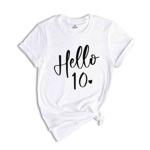 10th Birthday Shirt, Hello 10 Shirt, Ten Birthday Shirt, Tenth Birthday T-shirt, Born 2015 Shirt, 10th Birthday Gift, 10th Birthday Sweater