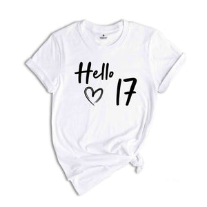 17th Birthday Shirt, Hello 17 T-Shirt, Born in 2008 shirt, 17th Birthday Gift, Eighteen And Fabulous, 2008 Birthday Shirt