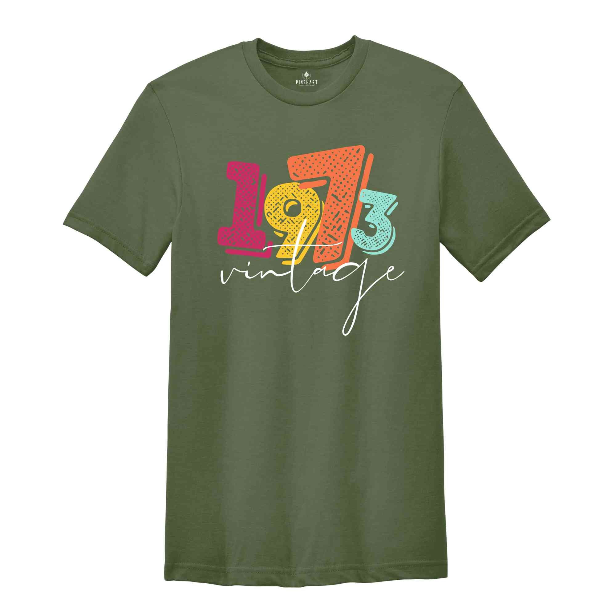 1973 Vintage Birthday Shirt, 52st Birthday TShirt, 52st Birthday Party Shirt, 52st Birthday Gift, Born in 1973 Shirt