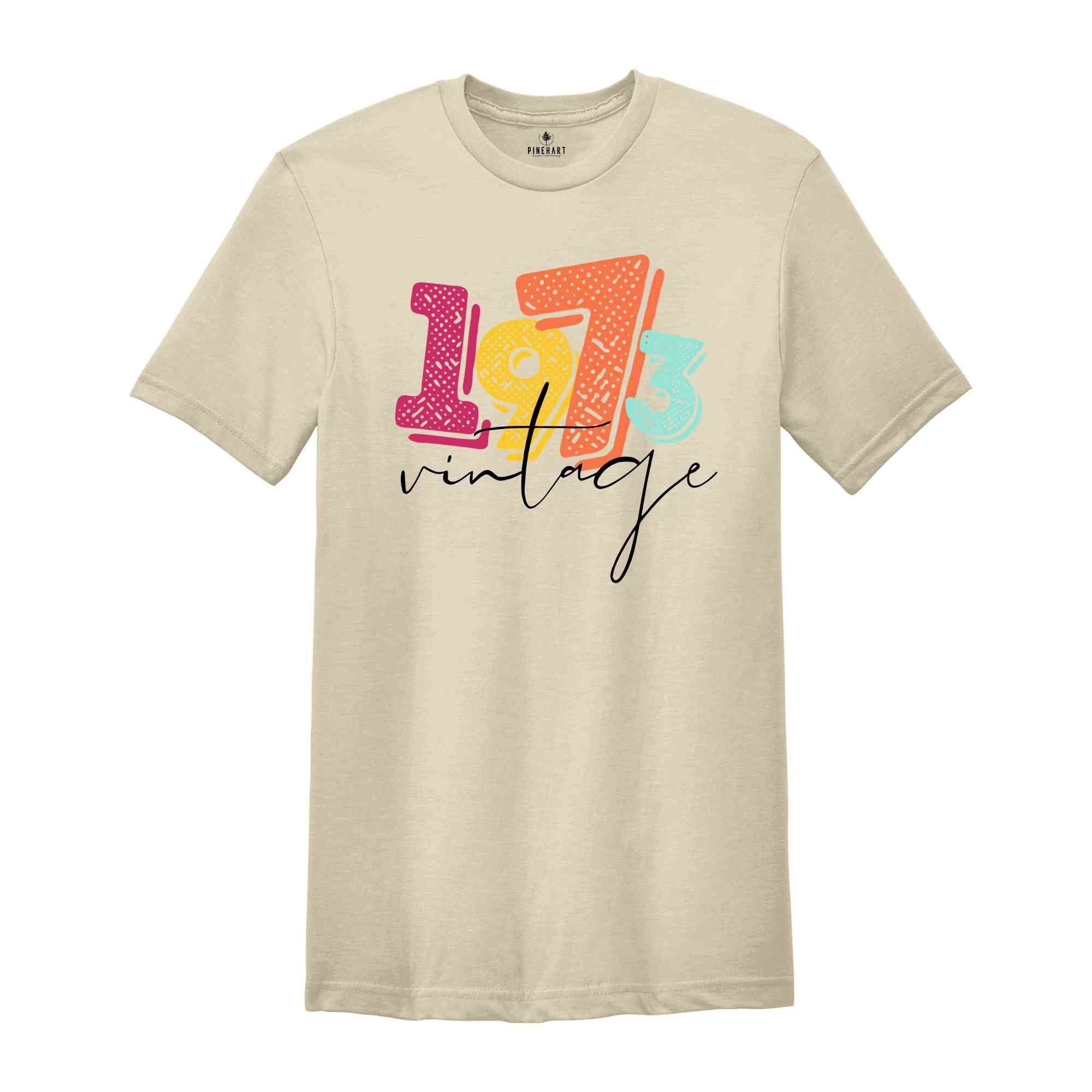 1973 Vintage Birthday Shirt, 52st Birthday TShirt, 52st Birthday Party Shirt, 52st Birthday Gift, Born in 1973 Shirt