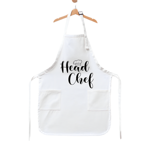 Head Chef Couples Apron, Head Chef Matching Couple Apron, Valentines Day Gifts, Gift For Her, His and Hers Apron