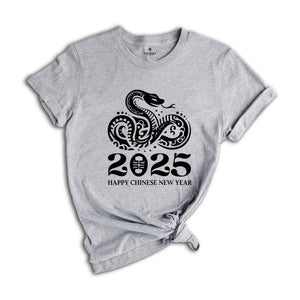 2025 Lunar New Year T-Shirt, Festive Retro Snake New Year Shirt, Cute Chinese New Year Tee, Snake Shirts, Zodiac Sign, Fortune, Prosperity