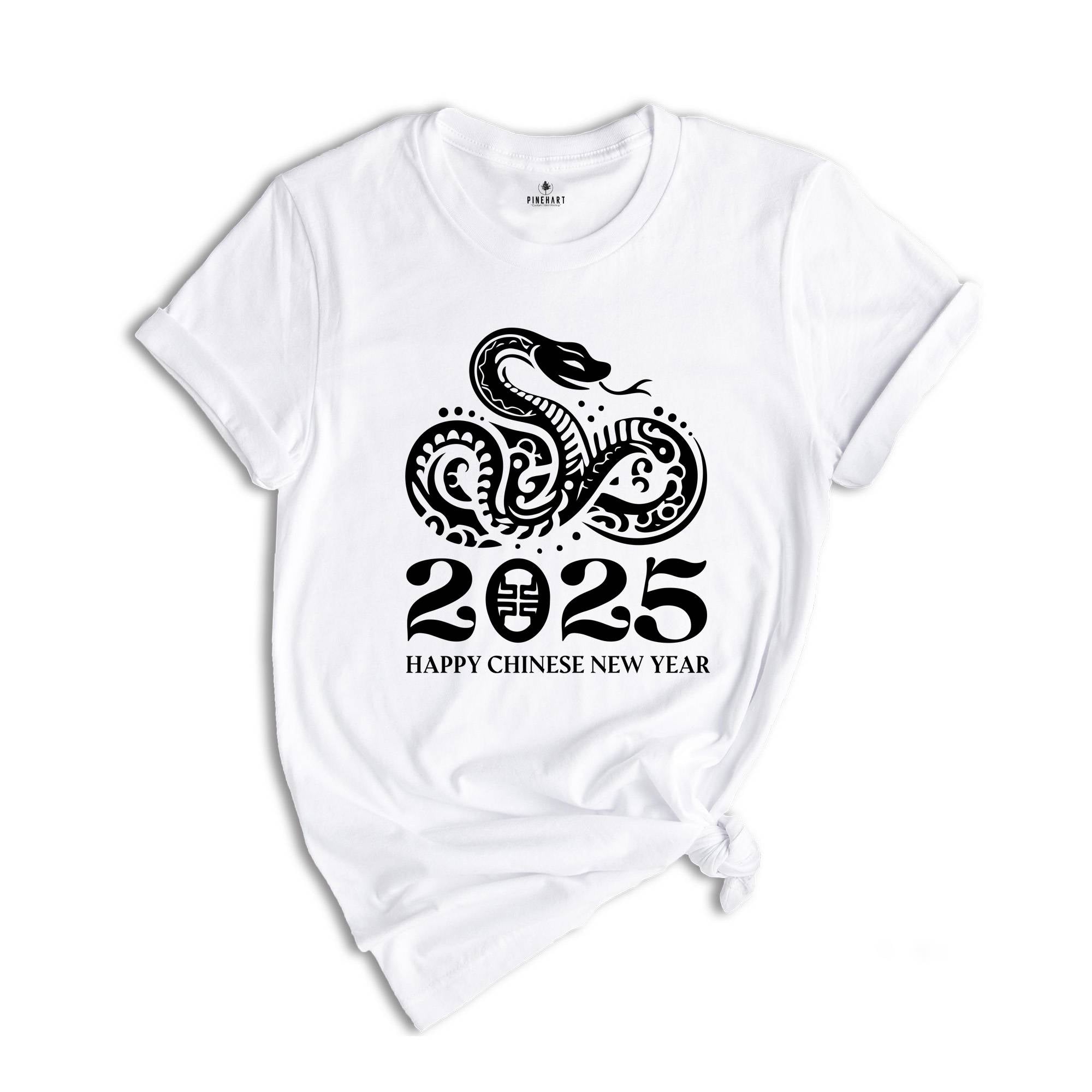 2025 Lunar New Year T-Shirt, Festive Retro Snake New Year Shirt, Cute Chinese New Year Tee, Snake Shirts, Zodiac Sign, Fortune, Prosperity