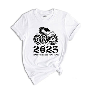 2025 Lunar New Year T-Shirt, Festive Retro Snake New Year Shirt, Cute Chinese New Year Tee, Snake Shirts, Zodiac Sign, Fortune, Prosperity