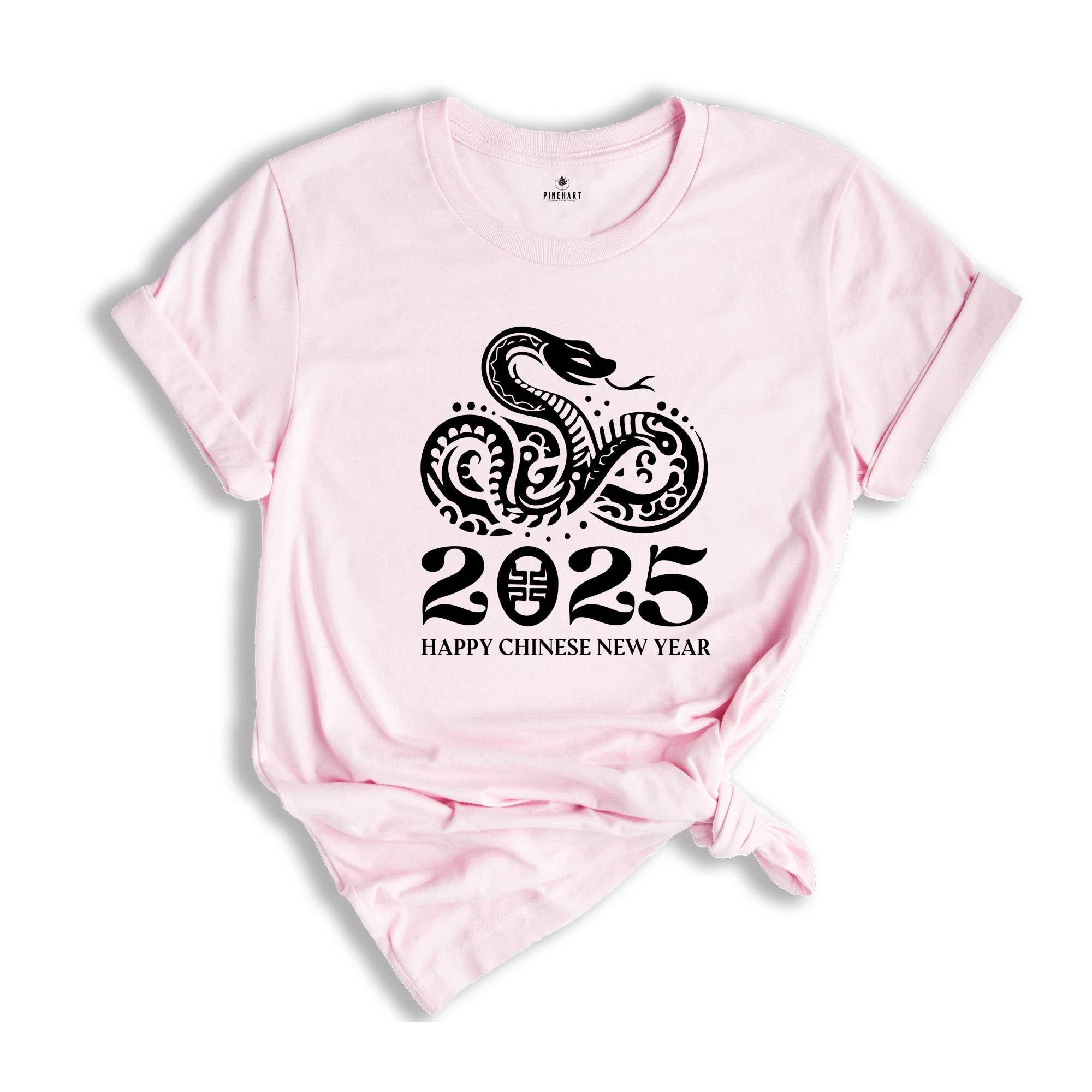 2025 Lunar New Year T-Shirt, Festive Retro Snake New Year Shirt, Cute Chinese New Year Tee, Snake Shirts, Zodiac Sign, Fortune, Prosperity