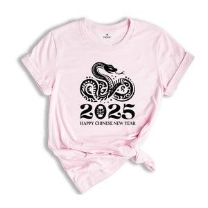 2025 Lunar New Year T-Shirt, Festive Retro Snake New Year Shirt, Cute Chinese New Year Tee, Snake Shirts, Zodiac Sign, Fortune, Prosperity