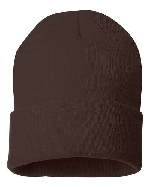 Sportsman – 12″ Solid Cuffed Beanie – SP12