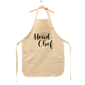 Head Chef Couples Apron, Head Chef Matching Couple Apron, Valentines Day Gifts, Gift For Her, His and Hers Apron