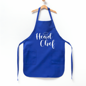 Head Chef Couples Apron, Head Chef Matching Couple Apron, Valentines Day Gifts, Gift For Her, His and Hers Apron