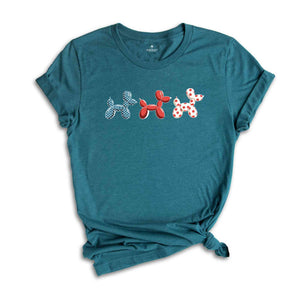 4th of july shirt, Red White And Blue Shirt, Independence Day Shirt, patriotic Shirt, Retro America Shirt, Balloon Dog Shirt