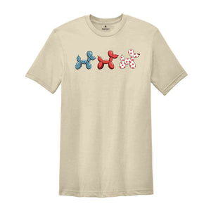 4th of july shirt, Red White And Blue Shirt, Independence Day Shirt, patriotic Shirt, Retro America Shirt, Balloon Dog Shirt