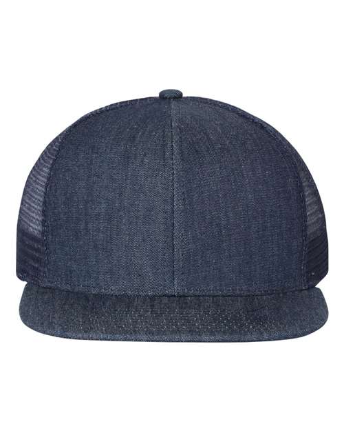 Mega Cap - Flat Bill Six-Panel Trucker Cap