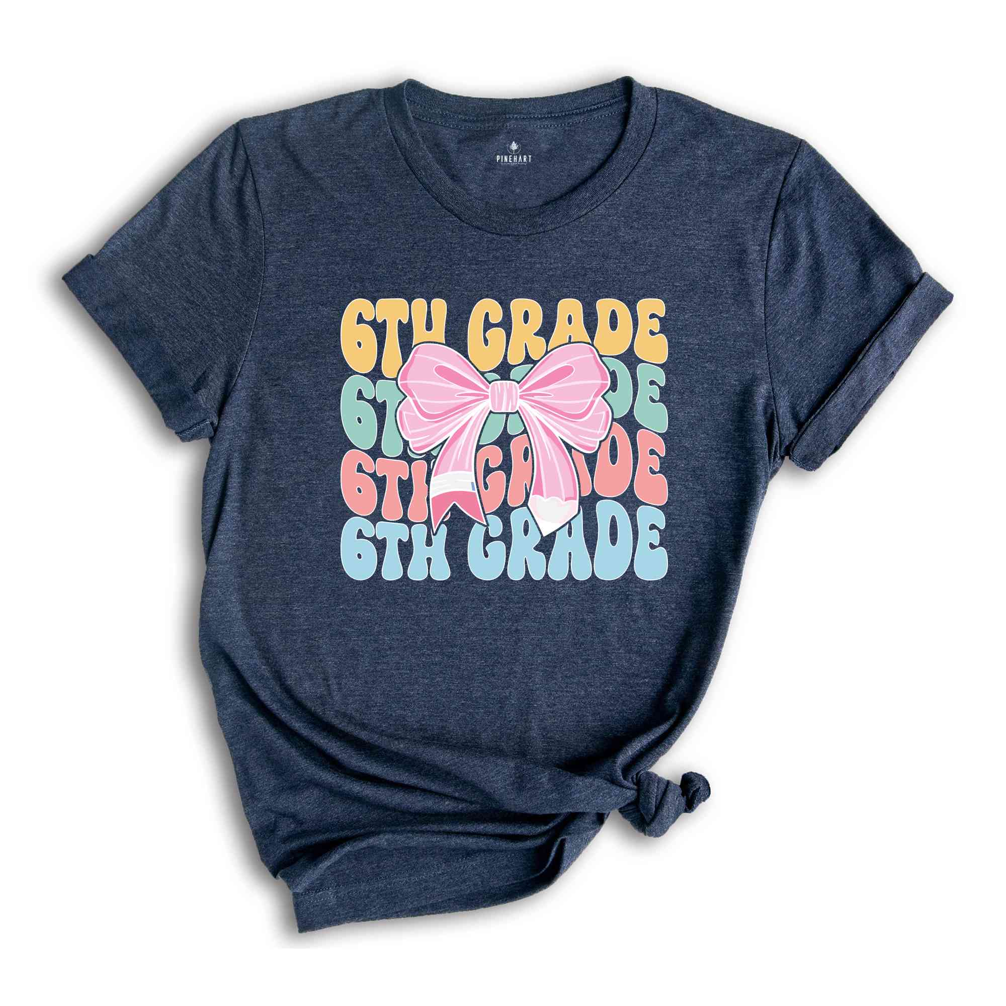 6th Grade Teacher Coquette Shirt, Teacher Pencil Coquette Bow Shirt, Teacher T-Shirt, Teacher Appreciation Shirt, Gifts For Teachers