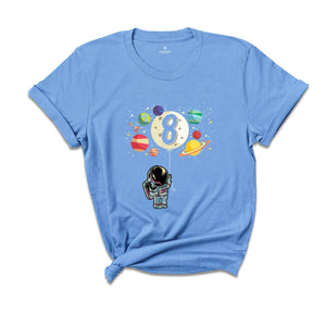 8th Birthday Shirt, Astronaut Party, Space Birthday Party, Birthday Boy Gift, Space Birthday Shirt, 2017 Birthday Gift
