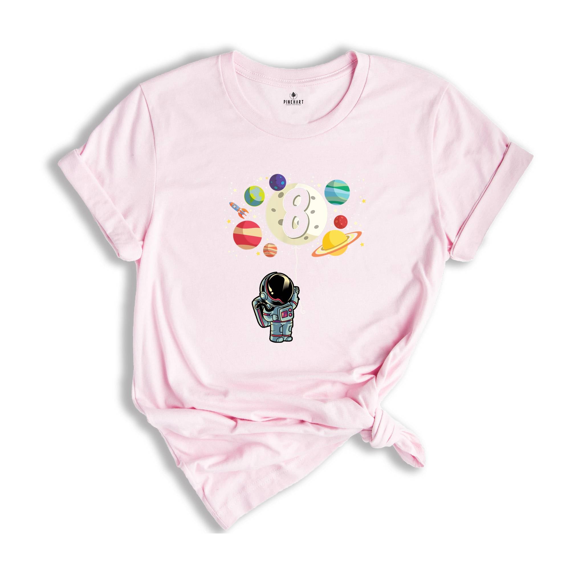 8th Birthday Shirt, Astronaut Party, Space Birthday Party, Birthday Boy Gift, Space Birthday Shirt, 2017 Birthday Gift