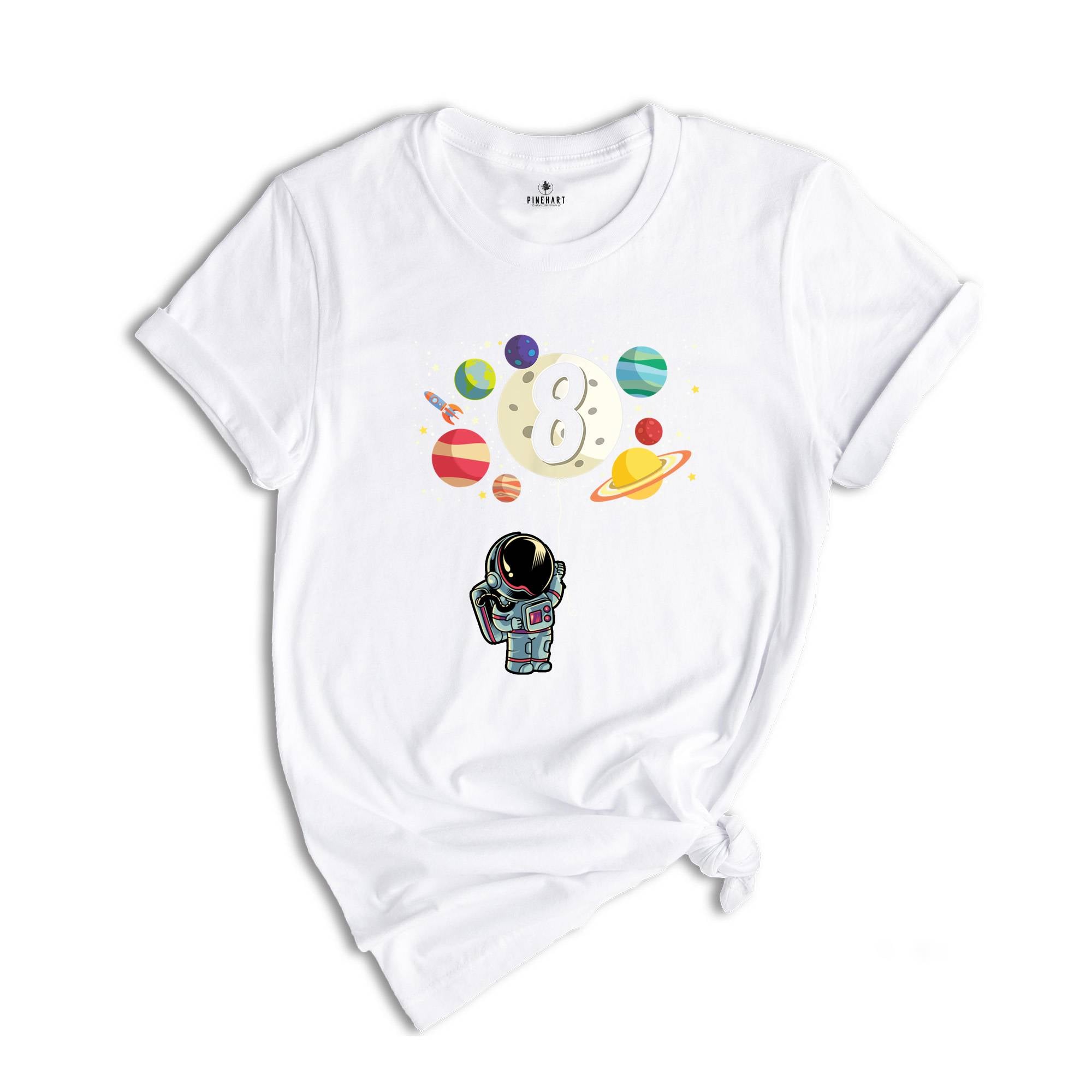 8th Birthday Shirt, Astronaut Party, Space Birthday Party, Birthday Boy Gift, Space Birthday Shirt, 2017 Birthday Gift