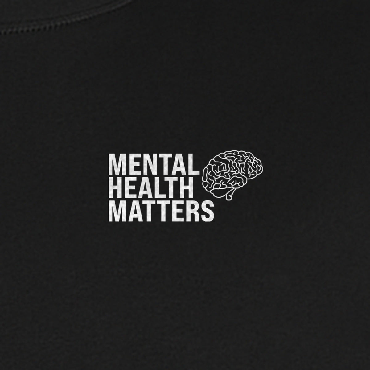 Mental Health Matters T-Shirt, Small Brain Pocket Design for Therapy Support and Self Care