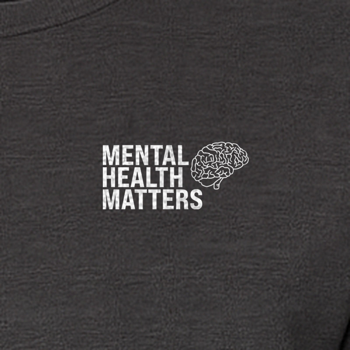 Mental Health Matters T-Shirt, Small Brain Pocket Design for Therapy Support and Self Care
