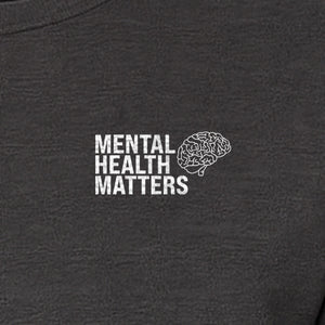 Mental Health Matters T-Shirt, Small Brain Pocket Design for Therapy Support and Self Care