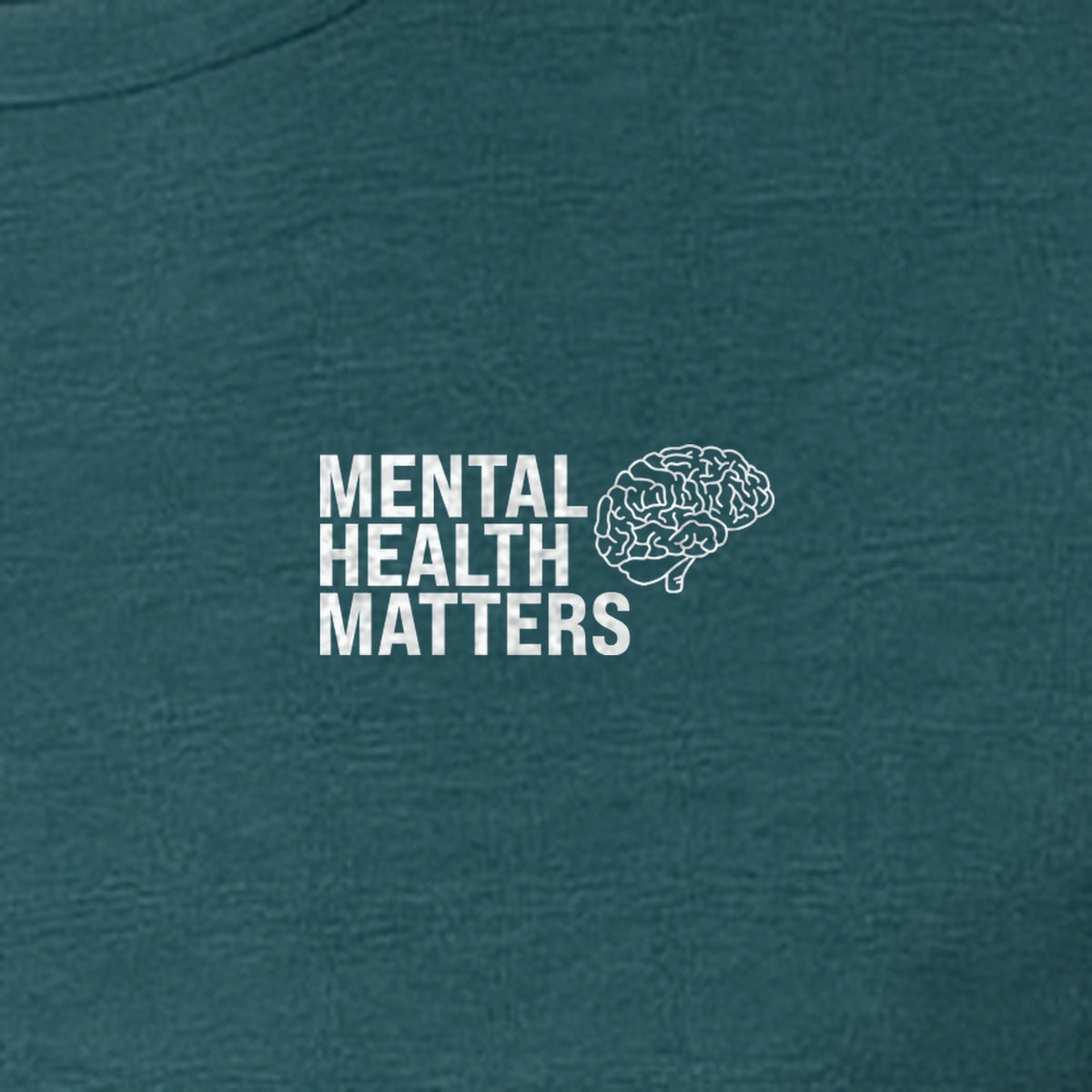 Mental Health Matters T-Shirt, Small Brain Pocket Design for Therapy Support and Self Care