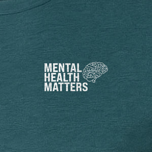 Mental Health Matters T-Shirt, Small Brain Pocket Design for Therapy Support and Self Care