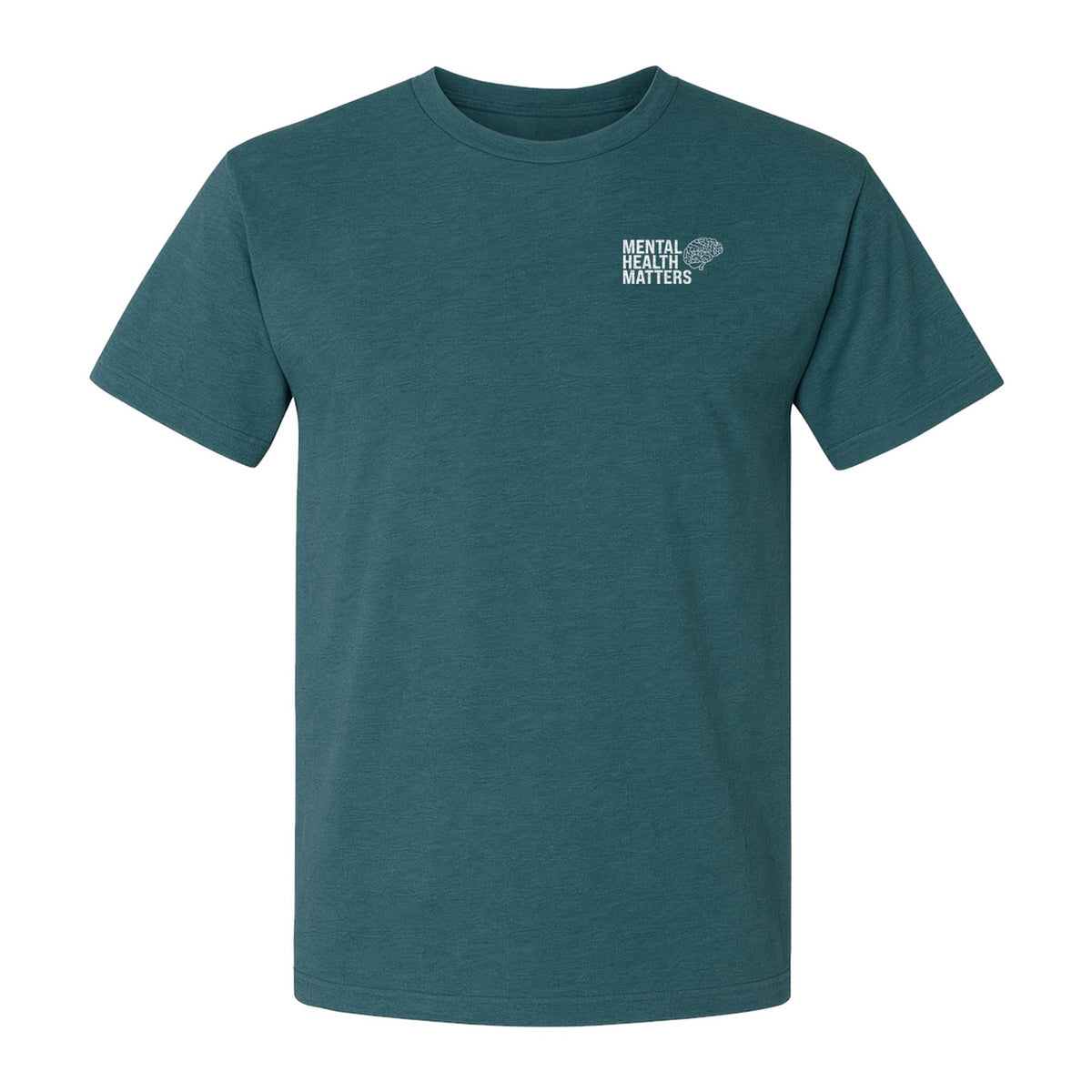 Mental Health Matters T-Shirt, Small Brain Pocket Design for Therapy Support and Self Care