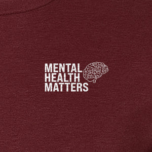 Mental Health Matters T-Shirt, Small Brain Pocket Design for Therapy Support and Self Care