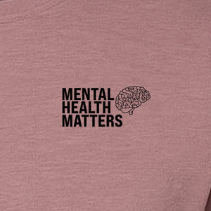 Mental Health Matters T-Shirt, Small Brain Pocket Design for Therapy Support and Self Care