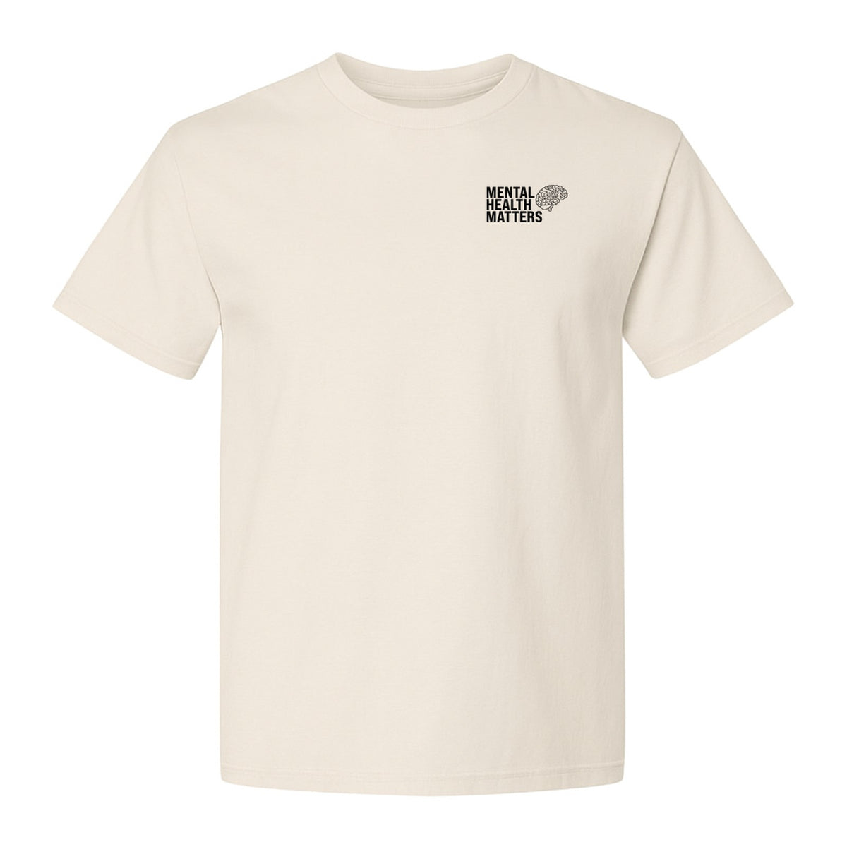 Mental Health Matters T-Shirt, Small Brain Pocket Design for Therapy Support and Self Care
