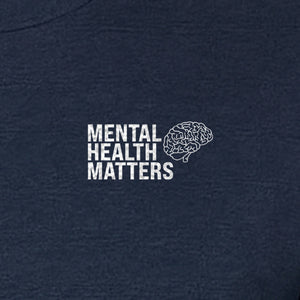 Mental Health Matters T-Shirt, Small Brain Pocket Design for Therapy Support and Self Care