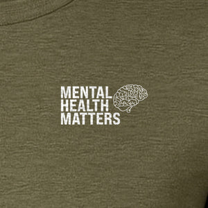 Mental Health Matters T-Shirt, Small Brain Pocket Design for Therapy Support and Self Care