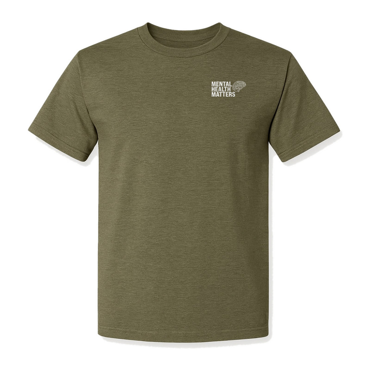 Mental Health Matters T-Shirt, Small Brain Pocket Design for Therapy Support and Self Care