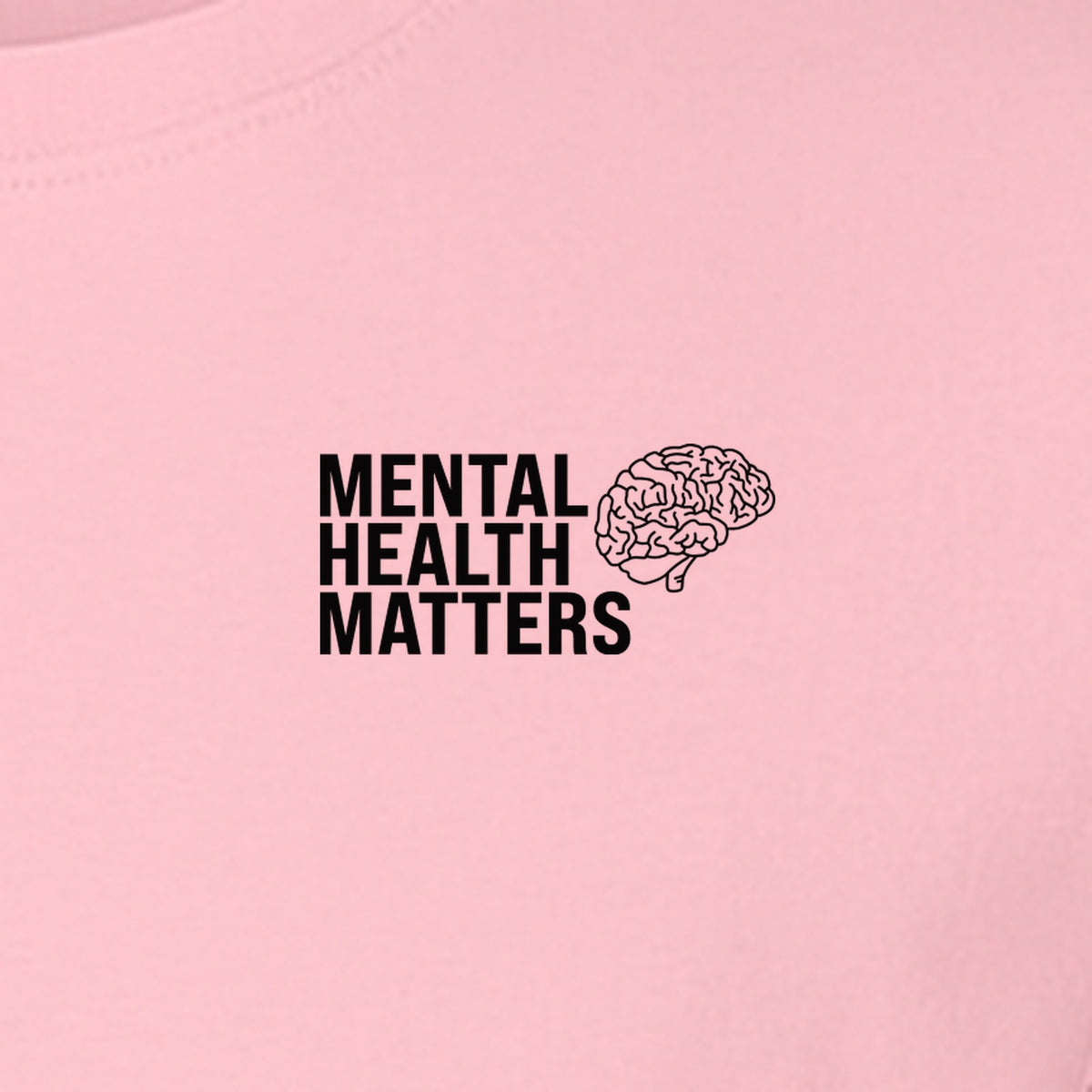 Mental Health Matters T-Shirt, Small Brain Pocket Design for Therapy Support and Self Care
