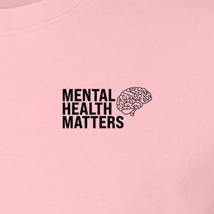 Mental Health Matters T-Shirt, Small Brain Pocket Design for Therapy Support and Self Care