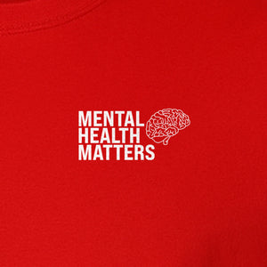 Mental Health Matters T-Shirt, Small Brain Pocket Design for Therapy Support and Self Care