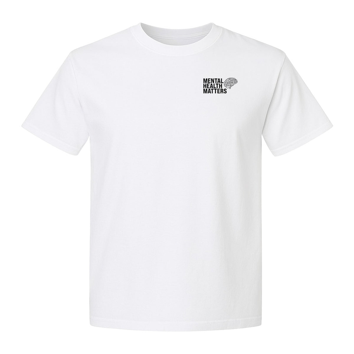 Mental Health Matters T-Shirt, Small Brain Pocket Design for Therapy Support and Self Care