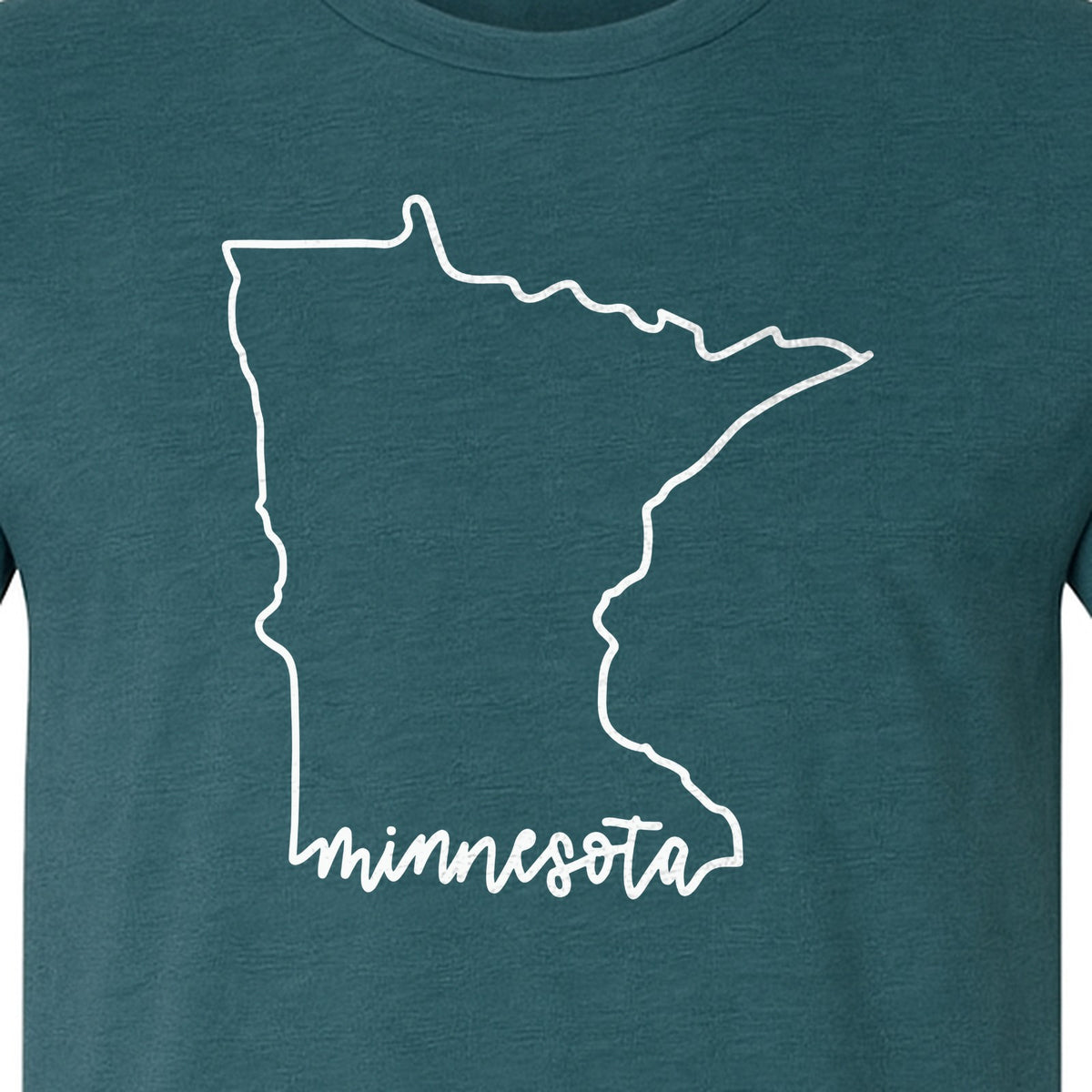 Minnesota T-Shirt, State Outline Map Graphic for Residents, Families and Travel Souvenirs
