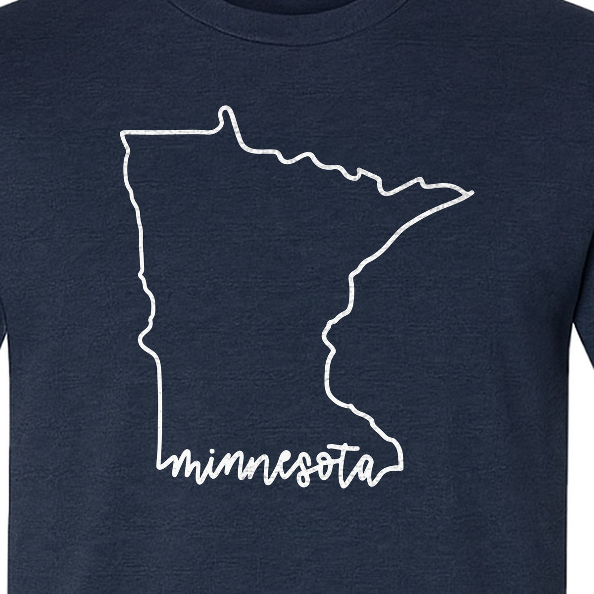 Minnesota T-Shirt, State Outline Map Graphic for Residents, Families and Travel Souvenirs