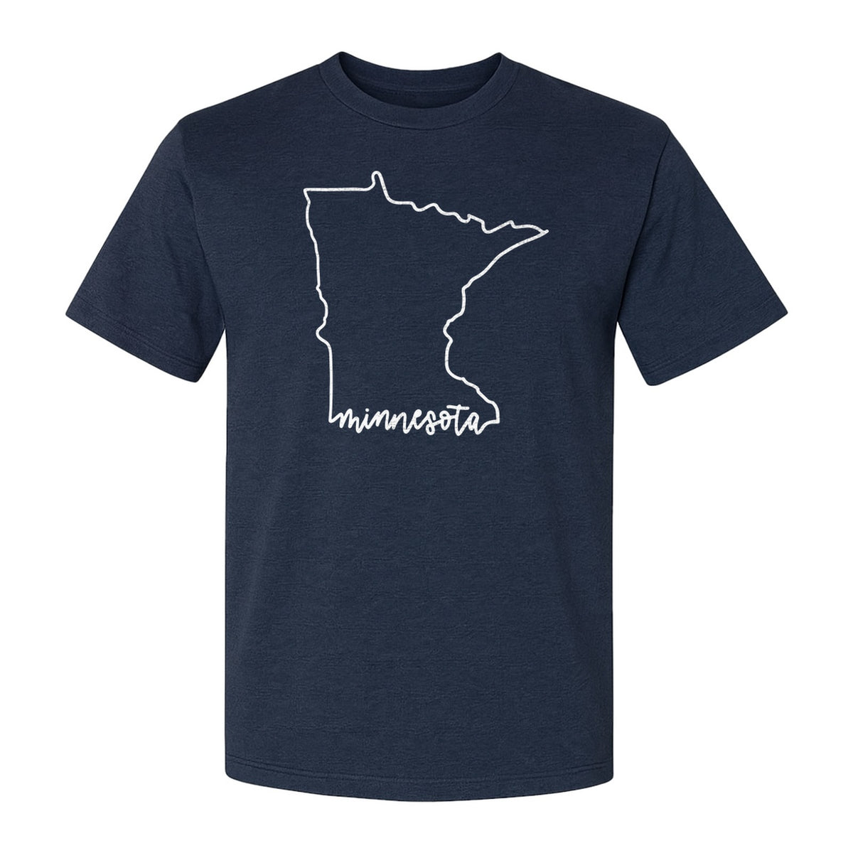 Minnesota T-Shirt, State Outline Map Graphic for Residents, Families and Travel Souvenirs