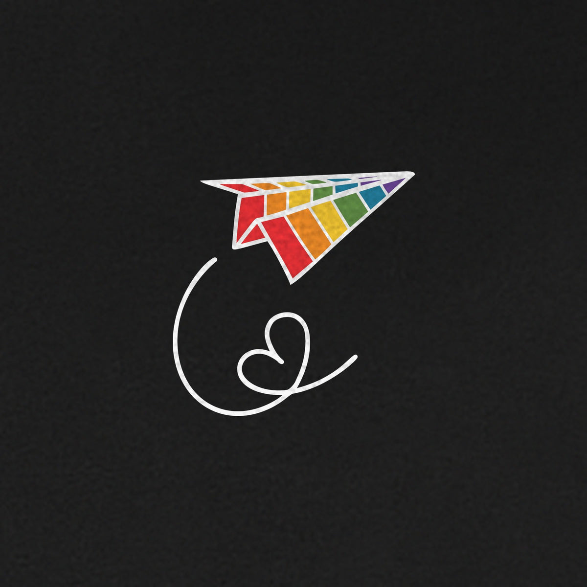 Pride Paper Plane T-Shirt, Rainbow Pocket Design for LGBTQ Events and Everyday Wear