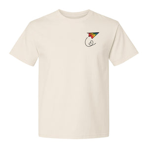 Pride Paper Plane T-Shirt, Rainbow Pocket Design for LGBTQ Events and Everyday Wear