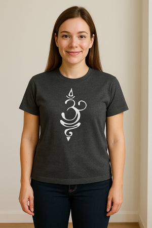 Yoga T-Shirt, Om Symbol Meditation Design for Yogis, Mindfulness Practice and Spiritual Gifts