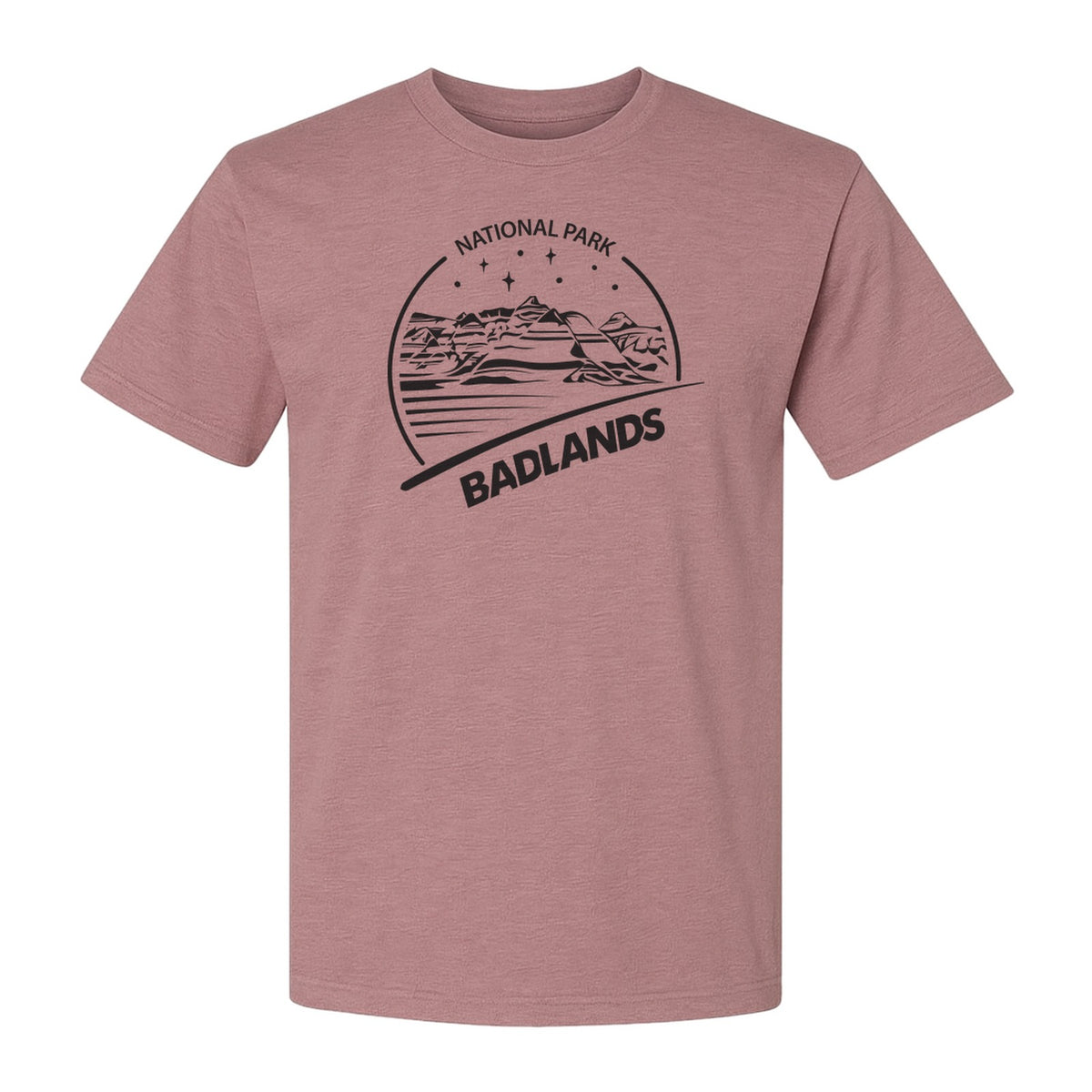 Badlands National Park T-Shirt, South Dakota Mountain Landscape Travel Graphic for Hikers and Campers