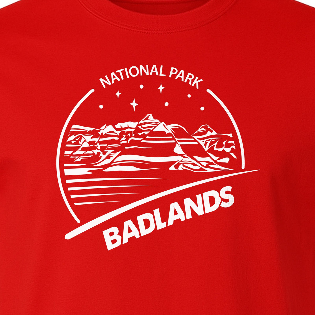 Badlands National Park T-Shirt, South Dakota Mountain Landscape Travel Graphic for Hikers and Campers