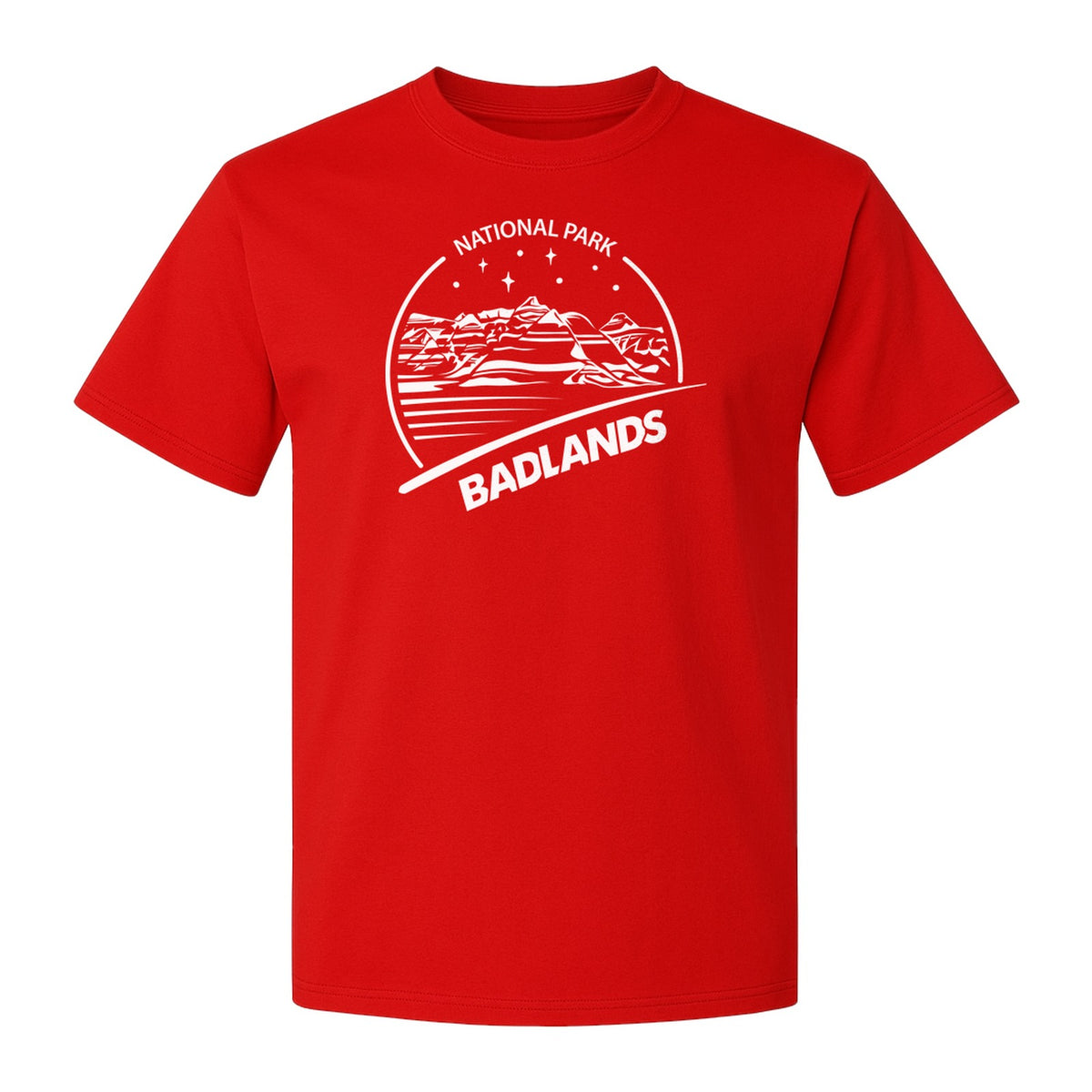 Badlands National Park T-Shirt, South Dakota Mountain Landscape Travel Graphic for Hikers and Campers